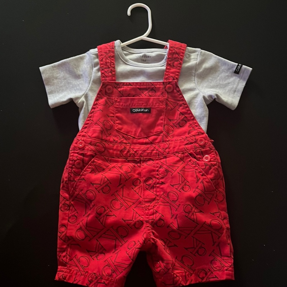 Calvin Klein 18month overalls outfit (T-shirt included)